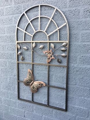 Butterfly window model, metal old-brown-rust!